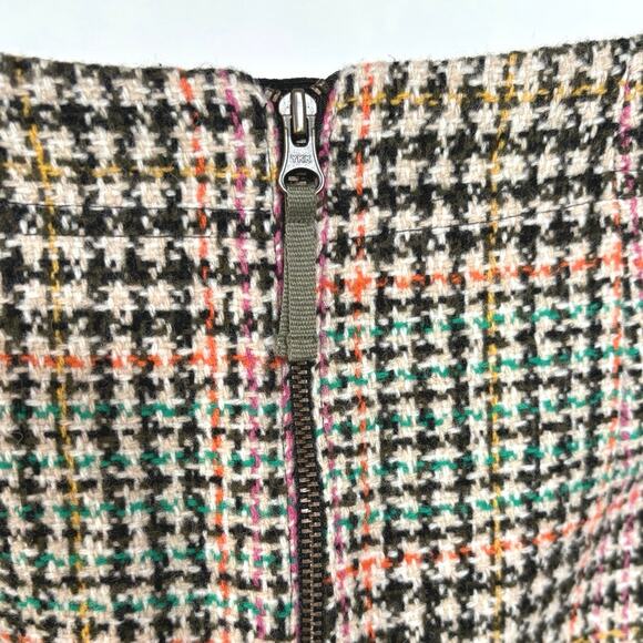 Maeve Anthropologie Preppy Academia Schoolgirl Tweed Plaid Print Mini Skirt 6 - Picture 4 of 7